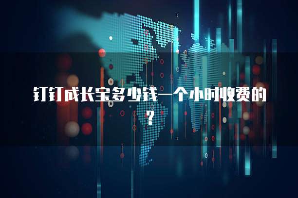 钉钉成长宝多少钱一个小时收费的？