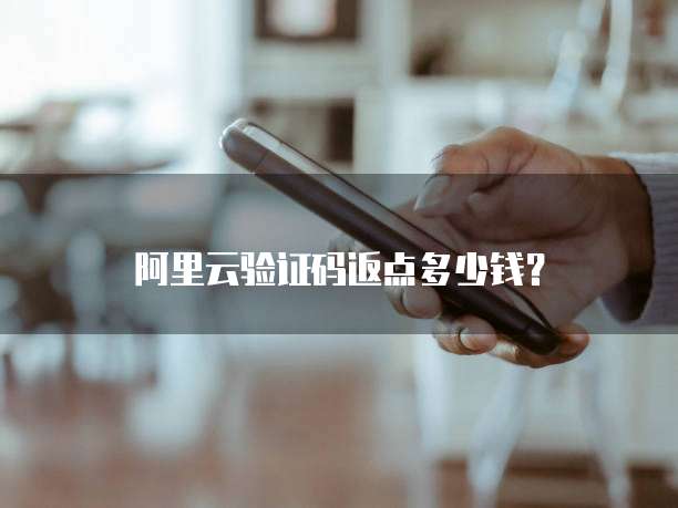 阿里云验证码返点多少钱？
