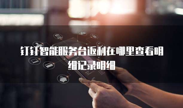 钉钉智能服务台返利在哪里查看明细记录明细