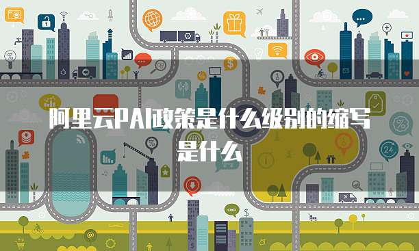 阿里云PAI政策是什么级别的缩写是什么