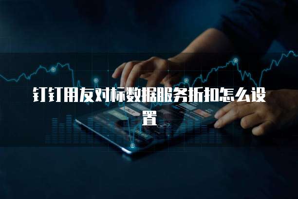 钉钉用友对标数据服务折扣怎么设置
