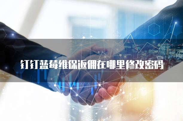 钉钉蓝莓维保返佣在哪里修改密码