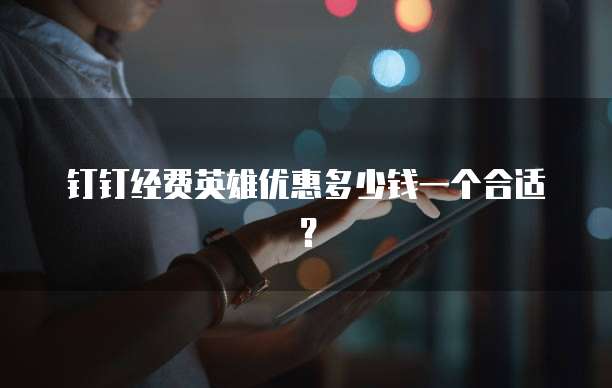 钉钉经费英雄优惠多少钱一个合适?