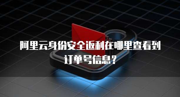 阿里云身份安全返利在哪里查看到订单号信息?