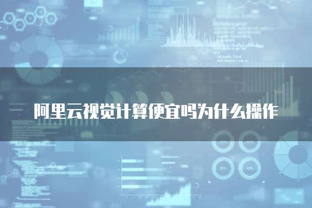 阿里云视觉计算便宜吗为什么操作