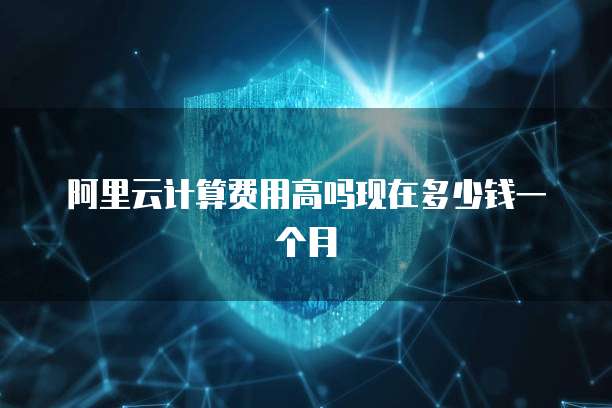 阿里云计算费用高吗现在多少钱一个月