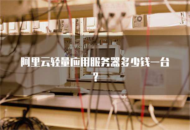 阿里云轻量应用服务器多少钱一台?