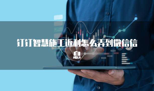 钉钉智慧施工返利怎么弄到微信信息