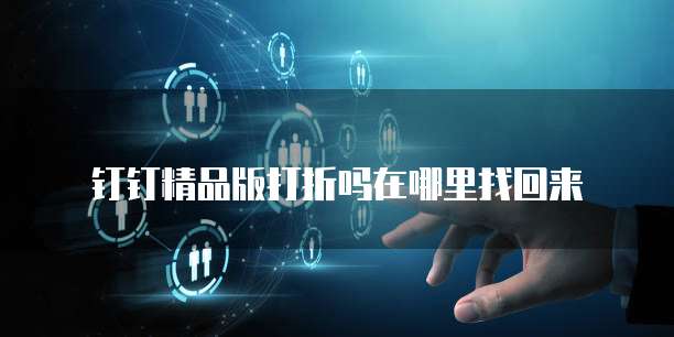 钉钉精品版打折吗在哪里找回来