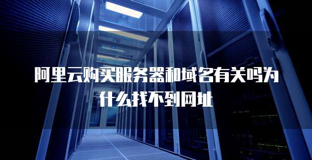 阿里云购买服务器和域名有关吗为什么找不到网址