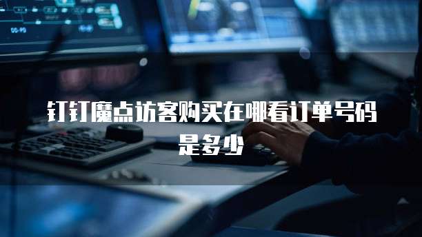 钉钉魔点访客购买在哪看订单号码是多少