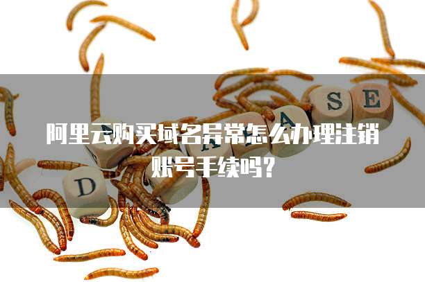 阿里云购买域名异常怎么办理注销账号手续吗?