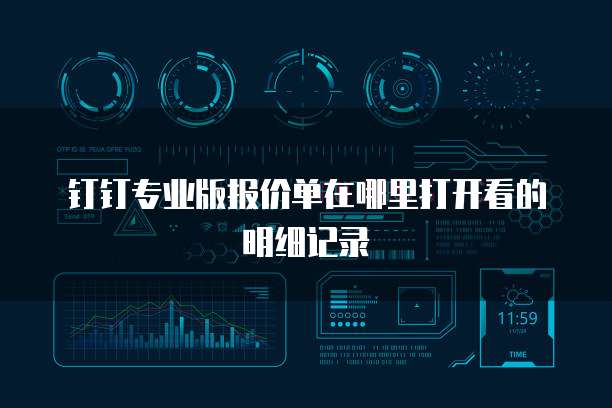 钉钉专业版报价单在哪里打开看的明细记录