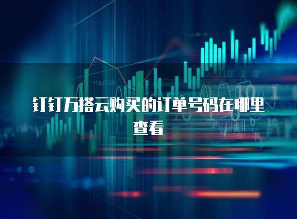 钉钉万搭云购买的订单号码在哪里查看
