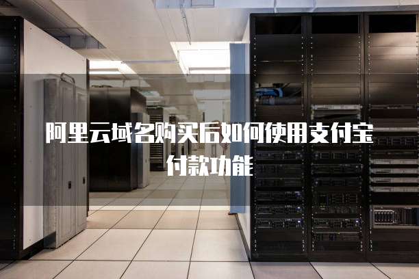 阿里云域名购买后如何使用支付宝付款功能