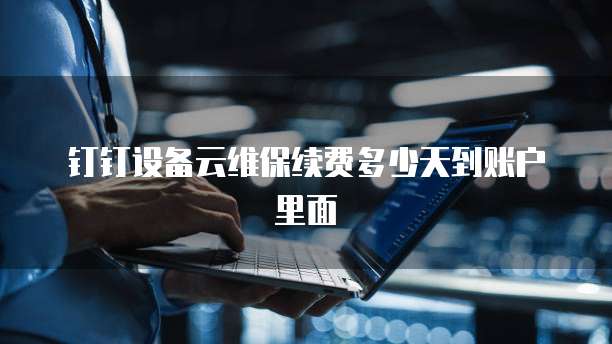 钉钉设备云维保续费多少天到账户里面