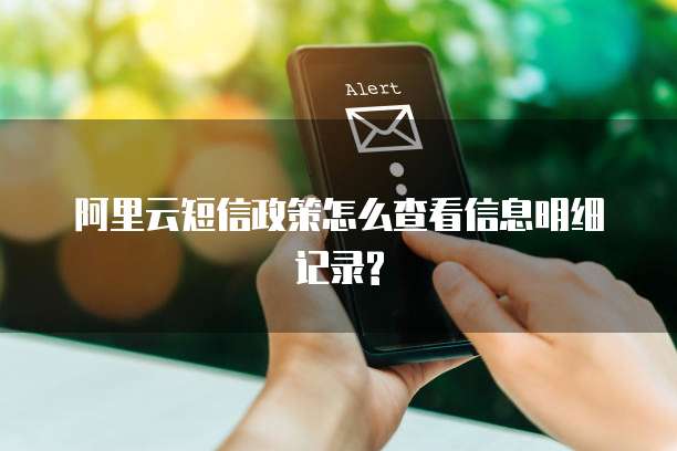 阿里云短信政策怎么查看信息明细记录?