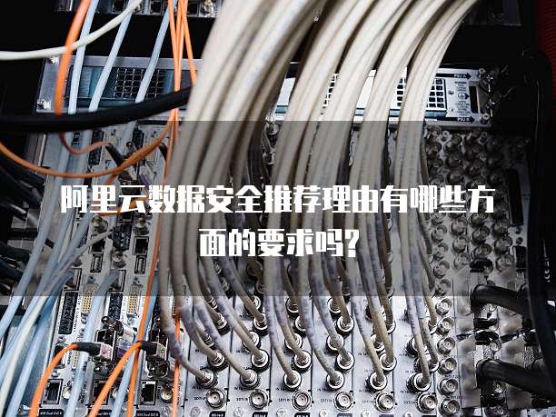 阿里云数据安全推荐理由有哪些方面的要求吗?
