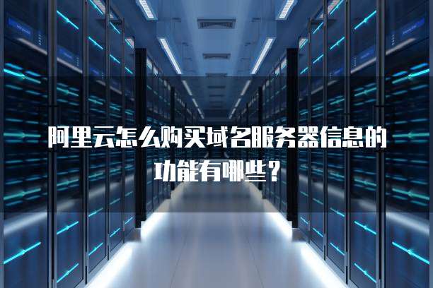 阿里云怎么购买域名服务器信息的功能有哪些?