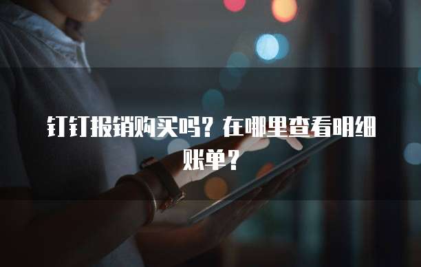 钉钉报销购买吗?在哪里查看明细账单?