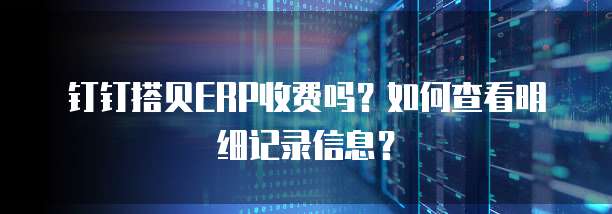 钉钉搭贝ERP收费吗?如何查看明细记录信息?