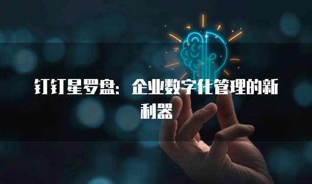 钉钉星罗盘:企业数字化管理的新利器