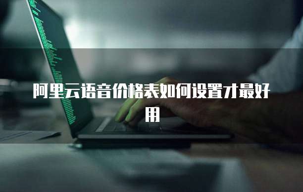阿里云语音价格表如何设置才最好用