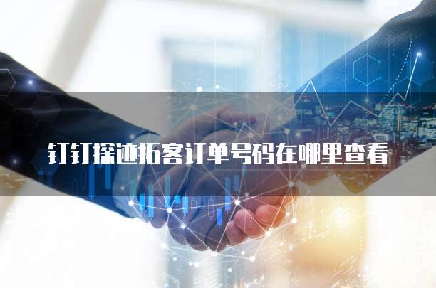 钉钉探迹拓客订单号码在哪里查看