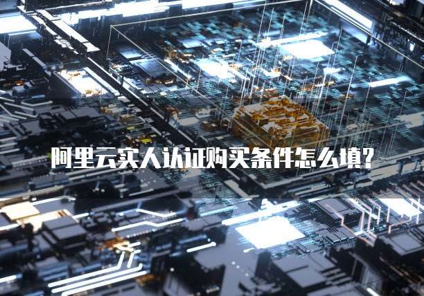 阿里云实人认证购买条件怎么填?