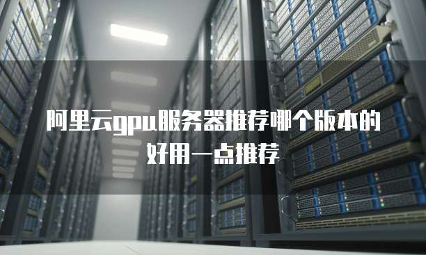阿里云gpu服务器推荐哪个版本的好用一点推荐