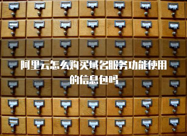 阿里云怎么购买域名服务功能使用的信息包吗