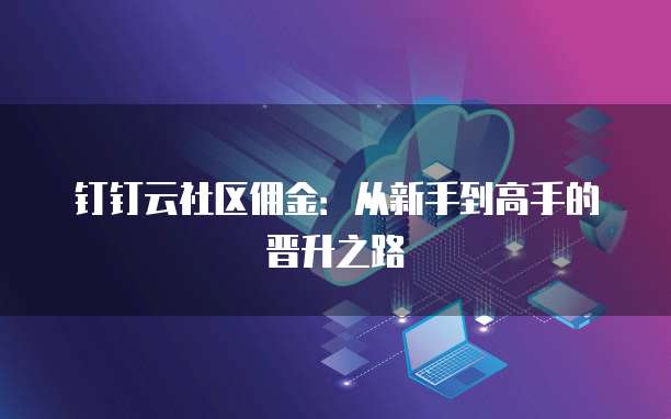 钉钉云社区佣金:从新手到高手的晋升之路