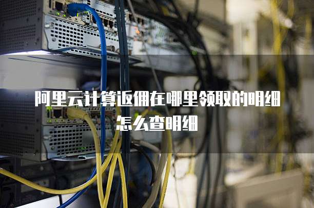 阿里云计算返佣在哪里领取的明细怎么查明细