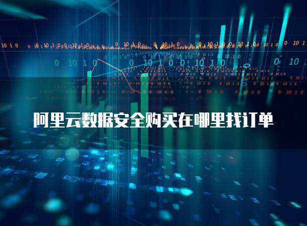 阿里云数据安全购买在哪里找订单