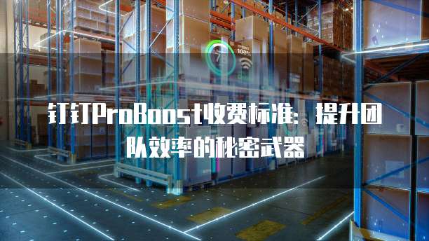 钉钉ProBoost收费标准:提升团队效率的秘密武器