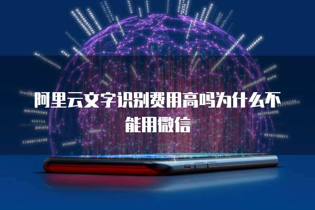阿里云文字识别费用高吗为什么不能用微信