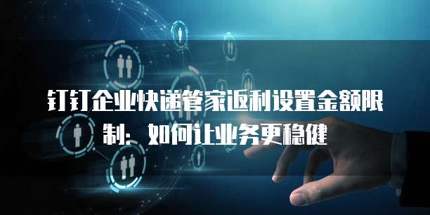 钉钉企业快递管家返利设置金额限制:如何让业务更稳健