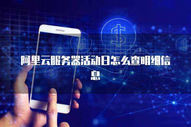 阿里云服务器活动日怎么查明细信息