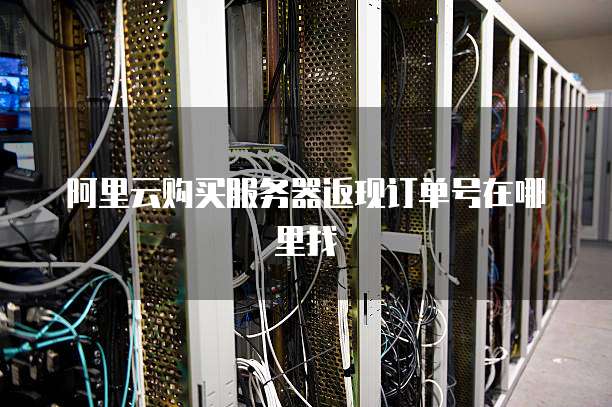 阿里云购买服务器返现订单号在哪里找