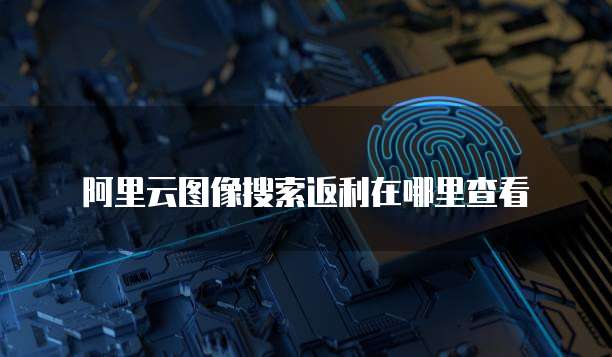 阿里云图像搜索返利在哪里查看