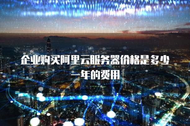 企业购买阿里云服务器价格是多少一年的费用