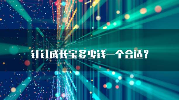 钉钉成长宝多少钱一个合适？