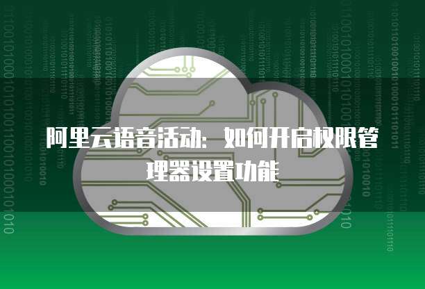 阿里云语音活动:如何开启权限管理器设置功能