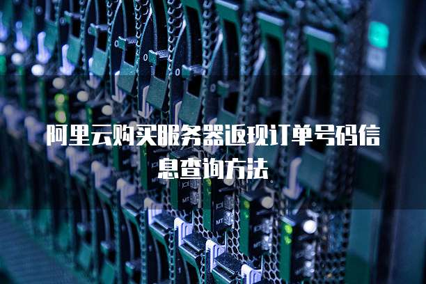 阿里云购买服务器返现订单号码信息查询方法