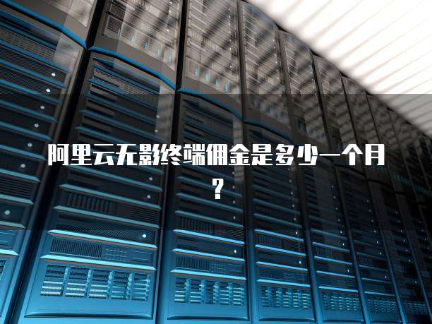 阿里云无影终端佣金是多少一个月?