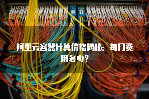 阿里云容器计算价格揭秘:每月费用多少?
