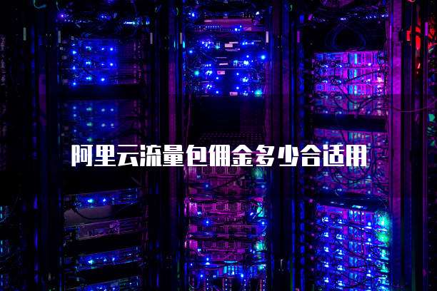 阿里云流量包佣金多少合适用