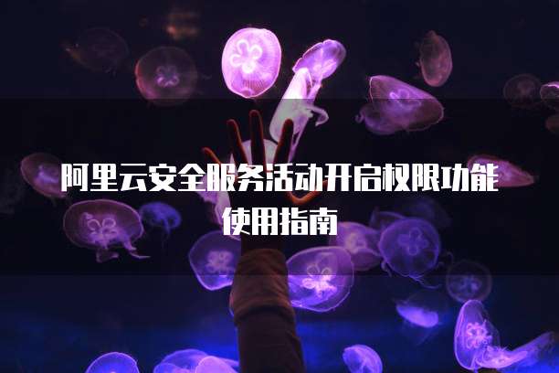 阿里云安全服务活动开启权限功能使用指南
