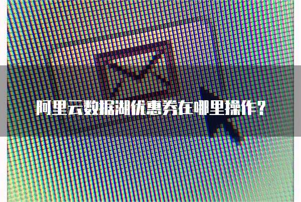 阿里云数据湖优惠券在哪里操作?