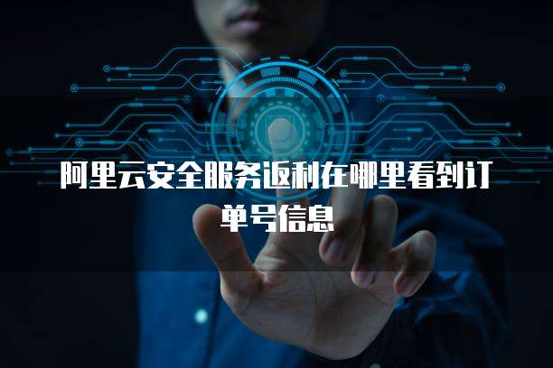 阿里云安全服务返利在哪里看到订单号信息